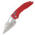 Microtech Stitch OTS Auto S/E Stonewash Standard Red Aluminum AUMT16910RD