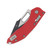 Microtech Stitch RAM LOK Folder S/E Black Serrated - Fluted Aluminum Red AUMT169RL3FLRD