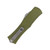 Microtech Hera II Mini OTF Auto D/E Stonewash Full Serrate 6Al-4V OD Green AUMT1702M12OD