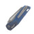 Marfione Select MSI Mini RAM-LOK Folding Knife Apocalyptic Serrated/Antique Blue Fluted Titanium with Blue Titanium Accents MT210M12APFLMS2