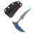 Marfione Select Bee Fixed Blade Push Dagger Full Serrated Apocalyptic/Antique Blue Titanium with Kydex Sheath MT21812APMS3