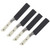 Microtech 4.5in Steak Knife 4PC Set STNWSH Serrated TI Bolster Ivory G-10 MT3600B12SETIV