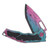 Heretic Medusa Manual Folding Knife UV Reflective Cel Shaded Miami Vice Tanto H009-CS-MV