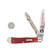 Case XX Red Pickbone Indian Head Nickel Trapper Folding Knife Gift Set CATIHNRPB