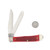 Case XX Red Pickbone Indian Head Nickel Trapper Folding Knife Gift Set CATIHNRPB