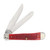 Case XX Red Pickbone Custer's Last Stand Trapper Folding Knife Gift Set CATCLSRPB