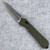 Piratech Kraki Lite Folder Washed Green G-10 Handle Satin S30V Blade K03L2