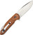Brusletto Natten Linerlock Folding Knife Oiled Curly Birch Handle 12C27 Blade BRU10182