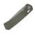 GEO Knife Blaze Axis Lock Folding Knife Stonewash M390 Blade Green G10 Handle GEO2503H