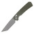 GEO Knife Blaze Axis Lock Folding Knife Stonewash M390 Blade Green G10 Handle GEO2503H
