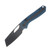 Vosteed Kroc Folder S35VN Black SW Blade Blue Aluminum - Carbon Fiber Handle A1804