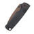 Vosteed Porcupine Thumb Stud Folder 14C28N Copper Dune Blade Black Micarta Handle A2610