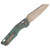 Microtech MSI Mini RAM-LOK Marfione Select Folder PS Bronzed SW Antique Green Ano Slab Side TI W/Bronze Accent MT210M14MS2