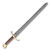 Szco Supplies Knight Sword Wood with Brass Inlay 31in Overall