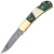 Szco Damascus Lockback Folding Knife Green Pakkawood and White Bone 1