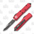 Microtech UTX-85 Out-The-Front Automatic Knife (S/E Black | Red)