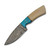 Rite Edge Stubby Skinner Bone and Turquois 4 Inch Plain Drop Point 3