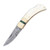 Rite Edge Damascus Embellished Folding Knife Natural Bone 1