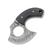 Marbles Mini Ulu 2.64in Damascus Fixed Blade Black Horn