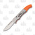 Outdoor Edge Ignitro Folding Knife 2.3in Drop Point Blade Orange