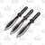 Perfect Point Throwing Knives Set of 3 Black and Silver