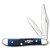 Case Navy Blue Rogers Jigged Bone Peanut Folding Knife