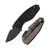 DPx Gear HEAT/F Triple Black Niolox Folder G-10 and Titanium Handles