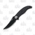 CRKT Clever Girl Folding Knife 4.1 Inch Plain Black TiNi Upswept Open
