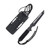 SZCO Supplies Slick Sniper Cord Fixed Blade Knife Black 4in Tanto