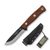 TOPS Fieldcraft 3.5 3.75 Inch Plain Black Traction Coated Drop Point with Sheath