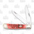 Bulldog Brand Red Jigged Bone Trapper Folding Knife