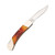Bear & Son Medium Lockback Folding Knife 2.75in Plain Red Stag Bone