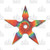 SZCO Supplies 4in 4-Piece Tye-Dye Throwing Star Set 
