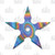 SZCO Supplies 4in 4-Piece Tye-Dye Throwing Star Set 
