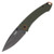 CRKT Tuna Olive Green - Black Stonewash 3.22in Plain Black Stonewash Drop Point Open