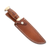 Marbles Stacked Leather Fixed Blade Hunter 7in Satin Clip Point