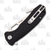 Honey Badger Large Hook Flipper Black 3.63in Plain Satin Blade