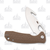 Honey Badger Large Hook Flipper Tan 3.63in Plain Satin Blade