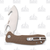 Honey Badger Large Hook Flipper Tan 3.63in Plain Satin Blade