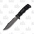 SOG Seal Pup 4.75in Black Clip Point Partially Serrated Fixed Blade