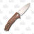 LionSteel KUR ST Wood Santos Wood Handles Stone Washed Blade