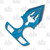 Wartech Push Dagger Blue 1.5 Inch Plain Blue Anodized Dagger 2
