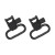 Uncle Mike's Black QD SS 1" Swivel Set