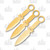 Frost Cutlery FC106GD 3 Piece Gold Throwing Knife Set FRFC106GD