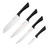 Hen & Rooster Intl Kitchen Knives 4 Piece Set Black ABS Handles
