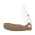 Honey Badger Knives Medium Drop Point - Tan FRN - D2 Satin Blade 3.19in