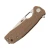 Honey Badger Knives Medium Drop Point - Tan FRN - D2 Satin Blade 3.19in