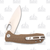 Honey Badger Knives Medium Drop Point - Tan FRN - D2 Satin Blade 3.19in