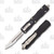 Microtech Dirac Out-the-Front Automatic Knife (Partially Serrated Stonewash D/E  Black)