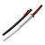 Samurai Sword Satin Finish Stainless Steel 27.625" Katana Blade Maroon Cord Wrapped Handle